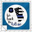 Rhode Island Back The Blue Novelty Square Sticker Decal Small