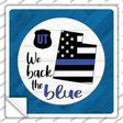 Utah Back The Blue Novelty Square Sticker Decal Small