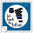 Vermont Back The Blue Novelty Square Sticker Decal Small