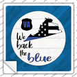 Virginia Back The Blue Novelty Square Sticker Decal Small