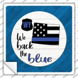 Wyoming Back The Blue Novelty Square Sticker Decal Small