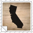 California Shape Letter Tile Novelty Square Sticker Decal Small