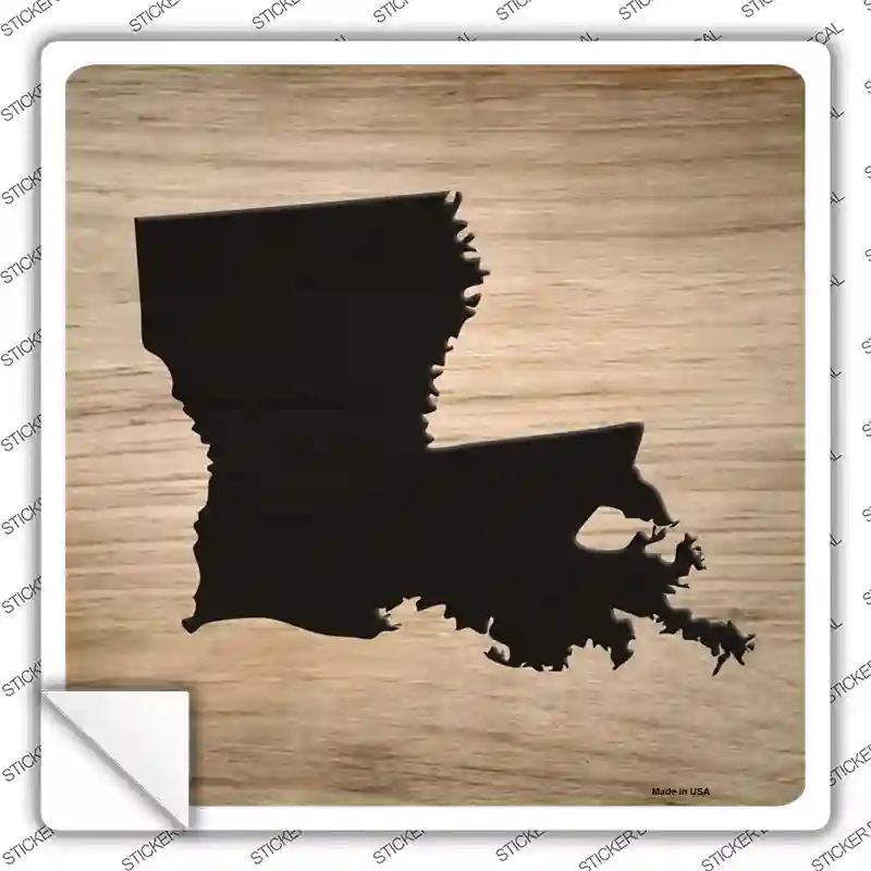 Louisiana Shape Letter Tile Novelty Square Sticker Decal