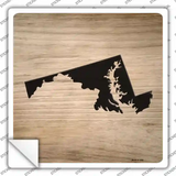 Maryland Shape Letter Tile Novelty Square Sticker Decal Small