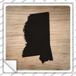 Mississippi Shape Letter Tile Novelty Square Sticker Decal Small