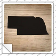 Nebraska Shape Letter Tile Novelty Square Sticker Decal Small