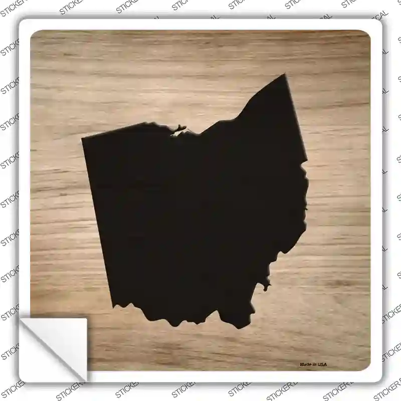 Ohio Shape Letter Tile Novelty Square Sticker Decal Small