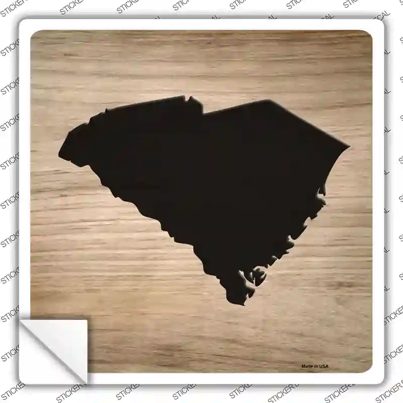 South Carolina Shape Letter Tile Novelty Square Sticker Decal Small