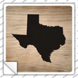 Texas Shape Letter Tile Novelty Square Sticker Decal Small