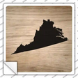 Virginia Shape Letter Tile Novelty Square Sticker Decal Small