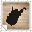 West Virginia Shape Letter Tile Novelty Square Sticker Decal Small