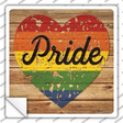 Pride Distressed Rainbow Novelty Square Sticker Decal Small