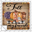 Fall Is My Favorite Novelty Square Sticker Decal Small