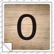 0 Number Tiles Novelty Square Sticker Decal Small