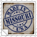 Missouri Stamp On Wood Novelty Square Sticker Decal Small