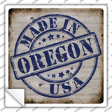 Oregon Stamp On Wood Novelty Square Sticker Decal Small