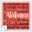 Alabama Motto Novelty Square Sticker Decal Small