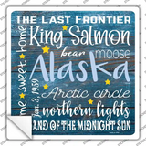 Alaska Motto Novelty Square Sticker Decal Small