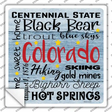 Colorado Motto Novelty Square Sticker Decal Small