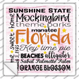 Florida Motto Novelty Square Sticker Decal Small