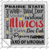 Illinois Motto Novelty Square Sticker Decal Small