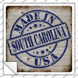 South Carolina Stamp On Wood Novelty Square Sticker Decal Small