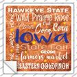 Iowa Motto Novelty Square Sticker Decal Small