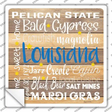 Louisiana Motto Novelty Square Sticker Decal Small