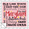 Maryland Motto Novelty Square Sticker Decal Small