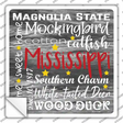 Mississippi Motto Novelty Square Sticker Decal Small