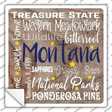 Montana Motto Novelty Square Sticker Decal Small