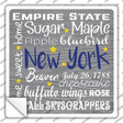 New York Motto Novelty Square Sticker Decal Small