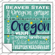 Oregon Motto Novelty Square Sticker Decal Small