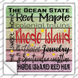 Rhode Island Motto Novelty Square Sticker Decal Small