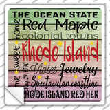 Rhode Island Motto Novelty Square Sticker Decal Small