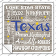 Texas Motto Novelty Square Sticker Decal Small