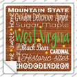 West Virginia Motto Novelty Square Sticker Decal Small