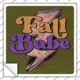 Fall Babe Novelty Square Sticker Decal Small