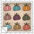 Nine Colored Pumpkins Novelty Square Sticker Decal Small