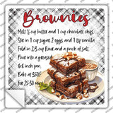 Brownies Recipe Novelty Square Sticker Decal SQ-1680s