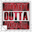 Straight Outta Kansas City Novelty Square Sticker Decal