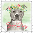 Staffordshire Terrier Good Dog Novelty Square Sticker Decal Small