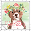 Bull Terrier Good Dog Novelty Square Sticker Decal Small