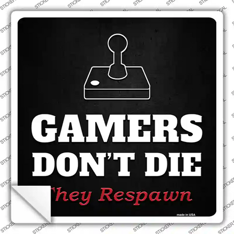 Atari Gamers Dont Die Novelty Square Sticker Decal Small