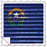 Nevada Flag Corrugated Effect Novelty Square Sticker Decal Small