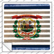 West Virginia Flag Corrugated Effect Novelty Square Sticker Decal Small