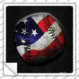 American Baseball Novelty Square Sticker Decal Small