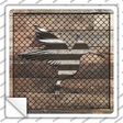 Corrugated Hummingbird on Wood Novelty Square Sticker Decal Small