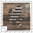 Corrugated Bird on Wood Novelty Square Sticker Decal Small