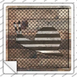 Corrugated Snail on Wood Novelty Square Sticker Decal Small